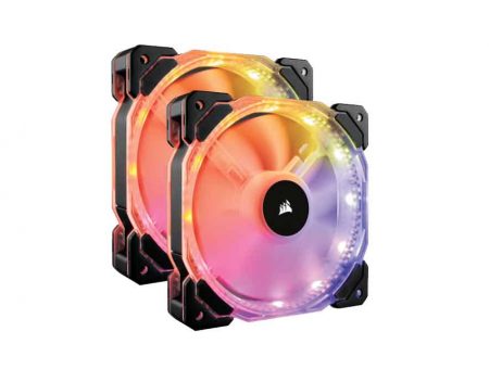 Corsair HD140 RGB LED High Performance 140mm PWM 600 - 1350 RPM Fan — Twin Pack with Controller (CO-9050069) 